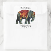 ヴィンテージサーカス象サーカスを実行する,ポステ スクエアシール (バッグ)