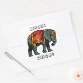 ヴィンテージサーカス象サーカスを実行する,ポステ スクエアシール (封筒)