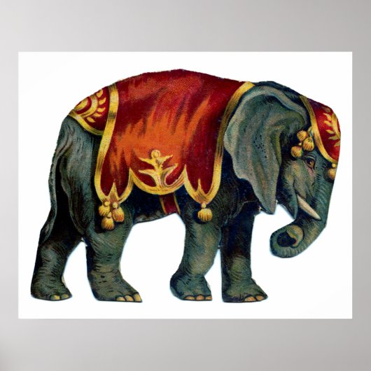 ヴィンテージサーカス象サーカスを実行する，ポステ ポスター (正面)