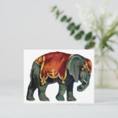 ヴィンテージサーカス象サーカスを実行する，ポステ ポストカード (スタンド正面)