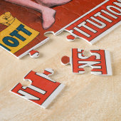 ヴィンテージサーカス馬術選手のポスター&ピエロ ジグソーパズル (側面)