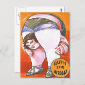 ヴィンテージサーカスAcrobat ポストカード (正面/裏面)