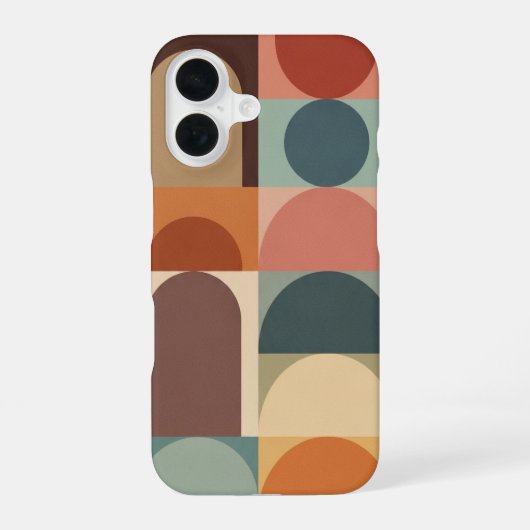 ヴィンテージサークルアークスタッキング iPhone 16ケース (裏面)