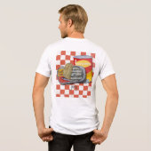 ヴィンテージサーデ市松模様にン トライブレンドＴシャツ (裏面全面)