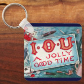 ヴィンテージサービスパーティー、賭博飲料喫煙 キーホルダー (正面)