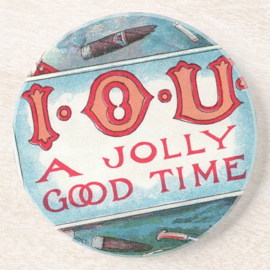 ヴィンテージサービスパーティー、賭博飲料喫煙 コースター (正面)