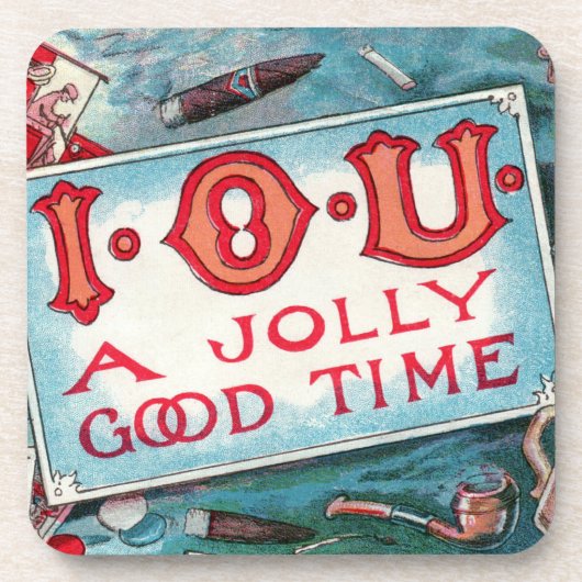 ヴィンテージサービスパーティー、賭博飲料喫煙 コースター (正面)