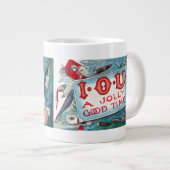 ヴィンテージサービスパーティー、賭博飲料喫煙 ジャンボコーヒーマグカップ (正面右)