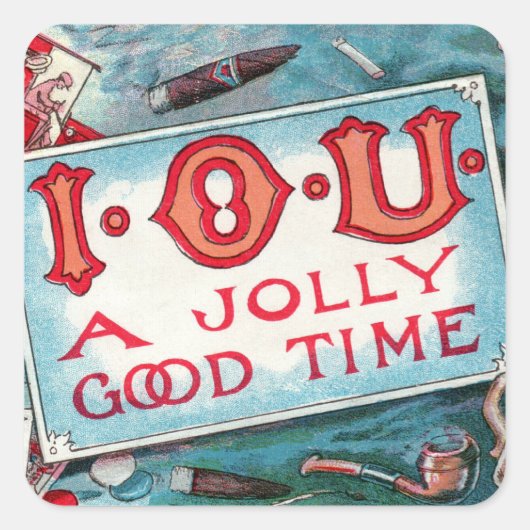 ヴィンテージサービスパーティー、賭博飲料喫煙 スクエアシール (正面)