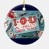 ヴィンテージサービスパーティー、賭博飲料喫煙 セラミックオーナメント (裏面)