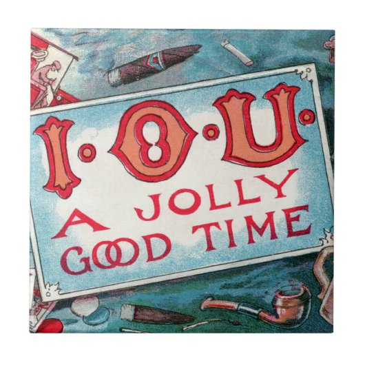 ヴィンテージサービスパーティー、賭博飲料喫煙 タイル (正面)