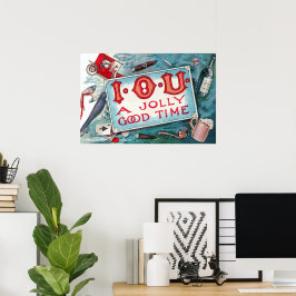 ヴィンテージサービスパーティー、賭博飲料喫煙 ポスター