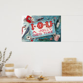 ヴィンテージサービスパーティー、賭博飲料喫煙 ポスター (キッチン)