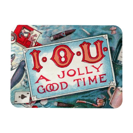 ヴィンテージサービスパーティー、賭博飲料喫煙 マグネット (横)