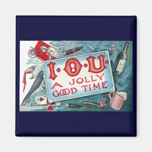 ヴィンテージサービスパーティー、賭博飲料喫煙 マグネット (正面)