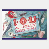 ヴィンテージサービスパーティー、賭博飲料喫煙 ラッピングペーパーシート (正面)