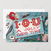 ヴィンテージサービスパーティー、賭博飲料喫煙 招待状 (正面/裏面)