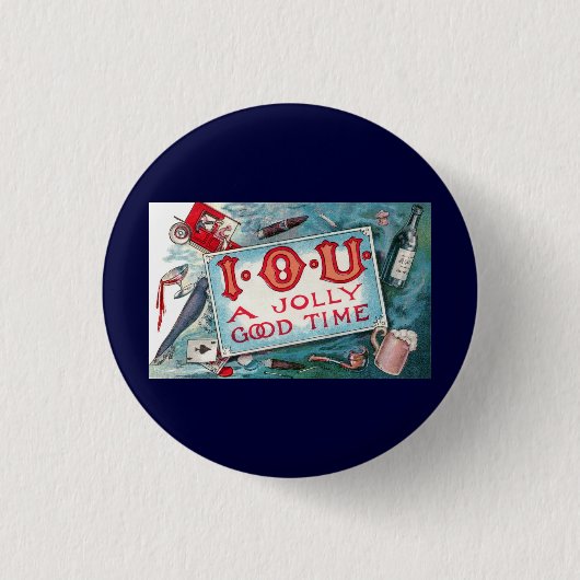 ヴィンテージサービスパーティー、賭博飲料喫煙 缶バッジ (正面)