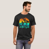 ヴィンテージサーファーガールサーフィンクラシック Tシャツ (正面フル)