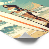 ヴィンテージサーファーガール ポスター (角)