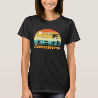 ヴィンテージサーファー レトロサーフィン ビーチ サマー バケーション Tシャツ