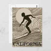 ヴィンテージサーフィンはがき ポストカード (正面/裏面)