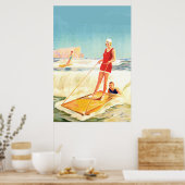 ヴィンテージサーフィンアートデコ ポスター (キッチン)