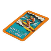 ヴィンテージサーフィンサンタクルーズカリフォルニアトラベル マグネット (左側)