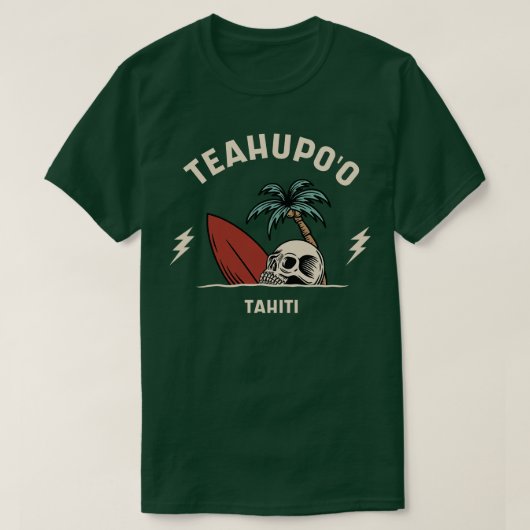ヴィンテージサーフィンティーフーポータヒチ Tシャツ (デザイン正面)