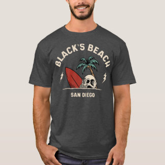 ヴィンテージサーフィンブラックスビーチサンディエゴ Tシャツ