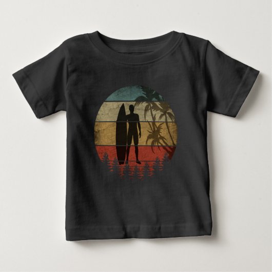 ヴィンテージサーフィン ベビーTシャツ (正面)