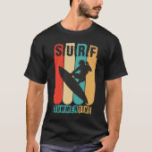 ヴィンテージサーフサマータイムレトロサーファー Tシャツ (正面)