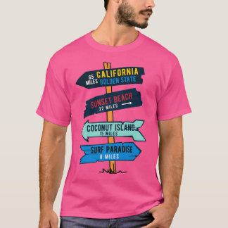 ヴィンテージサーフシールカリフォルニアビーチウッドサイン Tシャツ