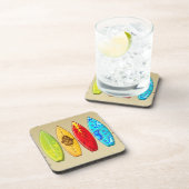 ヴィンテージサーフボードサマー | レトロサーフボードセット コースター (右側)