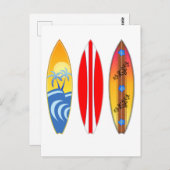 ヴィンテージサーフボードサーフィン ポストカード (正面/裏面)
