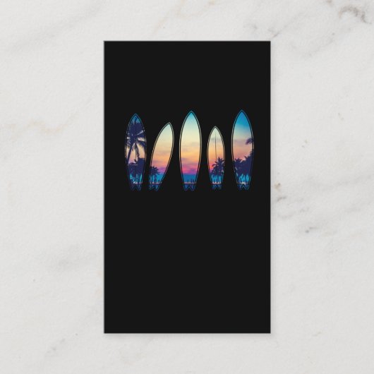 ヴィンテージサーフボードビーチクラシックハワイサーフィン 名刺 (正面)