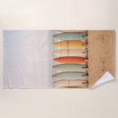 ヴィンテージサーフボード ビーチタオル (正面)