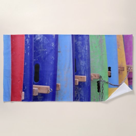 ヴィンテージサーフボード ビーチタオル (正面)