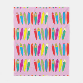 ヴィンテージサーフボード フリースブランケット