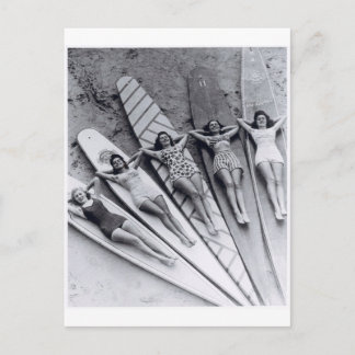 ヴィンテージサーフレディース多くのビーチオーストラリアはがき ポストカード