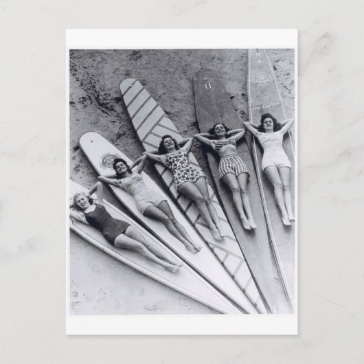 ヴィンテージサーフレディース多くのビーチオーストラリアはがき ポストカード (正面)