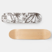 ヴィンテージサーフヴァンパームスサーフボードハワイアン スケートボード (横)