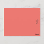 ヴィンテージサーモン3写真結婚の投稿カードに感謝 ポストカード (裏面)