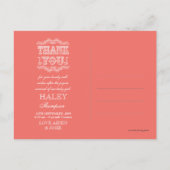 ヴィンテージサーモン4写真ベビーありがとうポストカード 案内ポストカード (裏面)