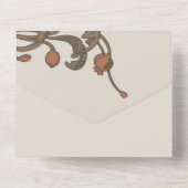 ヴィンテージザクロ招待状オールインワン オールインワン招待状 (裏面)