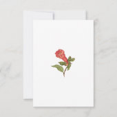 ヴィンテージザクロ花咲きイラストレーション サンキューカード (裏面)