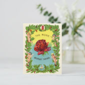 ヴィンテージザソーンズチェリュブのないバラ シーズンポストカード (スタンド正面)