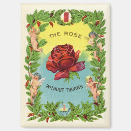 ヴィンテージザソーンズチェリュブのないバラ マグネット