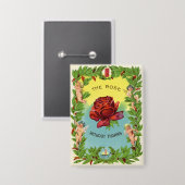 ヴィンテージザソーンズチェリュブのないバラ 缶バッジ (正面/裏面)