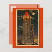 ヴィンテージザトリビュータワーバイナイトシカゴ ポストカード (正面/裏面)